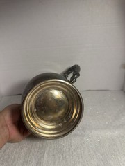 Vintage Unbranded Silver-Plated Footed Coffee/Tea Server, Hinged Lid, Fast Ship