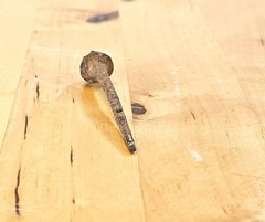 Antique Roman Wrought Iron Nail Fastener Artifact 2.5”