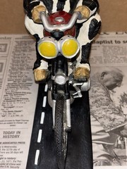 VTG Enesco Harley Davidson Motorcycle Parastone Cow Bull Holsteins Statue