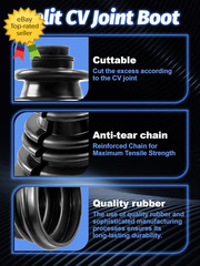 CV Boot Split Constant Velocity Joint Gaiter Replacement Kit 22mm 28mm