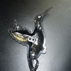 Vintage Homco Gold Hummingbirds Wall Art Home Decor Made In USA Set Of 2