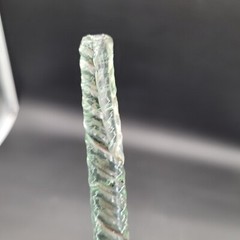 Rare Antique Whimsy Parade Cane Light Blue End Of Day Blown Twisted Glass Rod