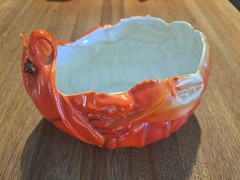 ANTIQUE ROYAL BAYREUTH BAVARIA PORCELAIN LOBSTER 8 PIECE SET