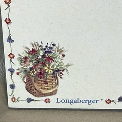 Vintage Longaberger Notepad Basket with Flowers 4 x 6 New Sealed