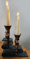 Vintage Brutalist Copper Candle Holder Sculpture Guy Bel Canadian Studio Art