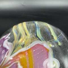 1985 Glasshouse Studios Signed Hand Blown Art Glass Oil Lamp Vase Paperweight