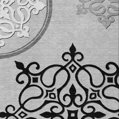 3′ X 5′ Gray Black And White Floral Medallion Washable Rug