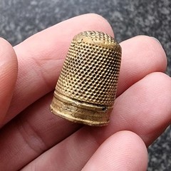 Georgian Thimble 18th Century Brass 21x16mm Antique Metal Detecting Find