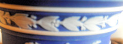 Wedgwood – (Only) – Cobalt Blue – Antique Covered JAR – 4″ – Mint