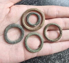 Celtic Ring Proto Money Ancient Currency Bronze Antique Metal Detecting Find (2)