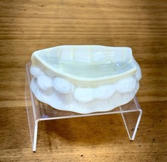 Vintage Belleek Ireland Porcelain Boat Dish Ashtray Luster Glaze