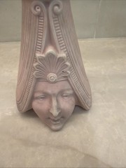 Rare Art Nouveau GYPSY Bisque Porcelain Hatpin Holder by Schafer & Vater Germany