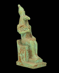Ancient Egyptian God Thoth Seated Statue Ibis Deity Pharaonic Wisdom Stone BC