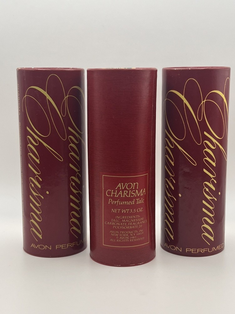 3 Vintage Avon Charisma Perfumed Talc Dusting Powder 3.5 Oz Lot