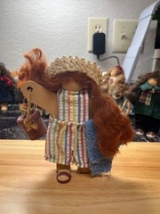 Lot of 9 vintage ladie and friends collectible folk art 1980-1990’s