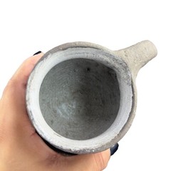 Norwegian Art Pottery Jug Pitcher Norway Hand Made Primitive Pottery Textured
