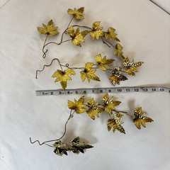 Set of 3 Vintage MCM Brass Metal Leaves Wall Accent Decorations
