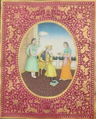 Rare Islamic handmade mughal miniature painting Of Princess Nur Un Nisa Begum