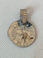 Extremely Rare Ancient Viking Amulet Coin Silver Color Pendant Artifact Stunning
