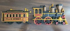 Vtg 1975 Homco Home Interiors Train Engine Box Car Main Street Wall Plaque #7383