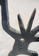 Vintage Original Ivan McLean Cut Steel Metal Sculpture Candle Holder Heart 1998