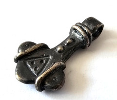 Ancient Viking SILVER Thor ‘s Hammer Pendant Norse Wearable Necklace 800 AD