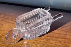 Vintage Princess House Lead Crystal Wheelbarrow Trinket Candy Dish Germany 5”