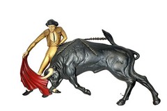 VNTG 1968 Syroco Dart 7126 Matador Bullfighter & Bull Plastic Wall Plaque 32×20”