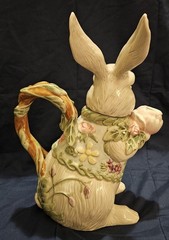 Fitz & Floyd Fauna and Flora 2003 Teapot Rabbit Tea Bunny Spring RARE