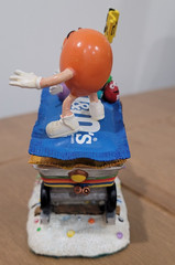 Danbury Mint M&M’s Yuletide Flyer Train Car ORANGE M&M Figurine