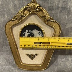 Vtg LIMOGES CAMEO 2 Greco Roman Florentine Gold Frame SUNGOTT ART STUDIOS France