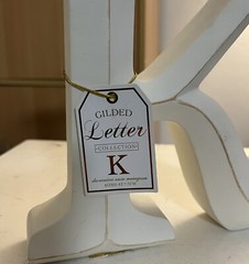 Sicura Gilded Letter Collection- K – 7.75”