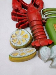 Vintage Homco Lobster Plastic Wall Decor #7753 Made In USA