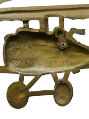 Vtg 1975/76 Homco Biplane WW2 War Airplane Metal Wall Decor USA Set of 2