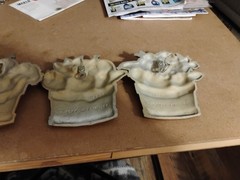 4 Vintage Sexton Cast Metal Wall Hanging Fruit and Vegetable Basket Art 1976