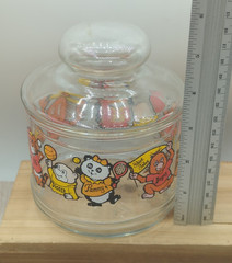 Vintage 1980s Shirt Tales Glass Cookie Candy Jar Hallmark Tyg Digger Pammy