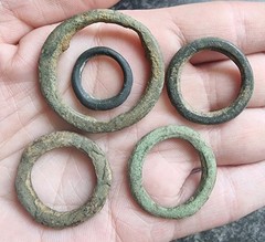 Celtic Ring Proto Money Ancient Currency Bronze Antique Metal Detecting Find (1)