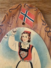 3 Vintage Norwegian Wood Wall Hangings – Bread boards 7” Made In Norway