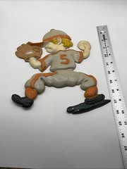 3 pc Vintage SEXTON Aluminum Metal Baseball Player Wall Hanging Plaque set