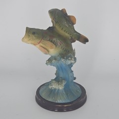 Freshwater Bass Figurine Vintage Slightly Worn Nice Tabletop Display