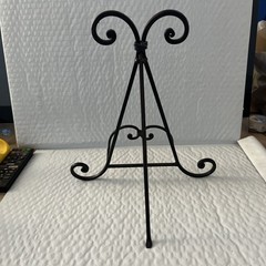 Vintage Wrought Iron Display EASEL HOLDER STAND for Picture or Book 12”x 10”