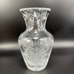 Waterford Lead Crystal Wedding Heirloom Vase Wedge Cut Discontinued Heavy Clear