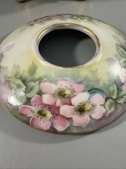 Antique GDA France Hand Painted Floral Hairpin Receiver Porcelain Dish Limoges