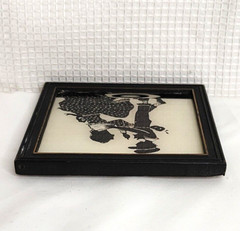 Vintage Art RELIANCE Silhouette Victorian Style Framed “ The Gift Bearer”