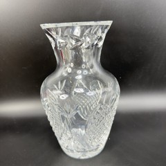 Waterford Lead Crystal Wedding Heirloom Vase Wedge Cut Discontinued Heavy Clear
