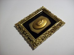 Vintage Mid Century Neoclassical Roman Emperor Cameo Relief Picture Wall Hanging