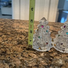 LENOX LEAD CRYSTAL CHRISTMAS TREE LENOX GERMANY SALT & PEPPER SHAKERS