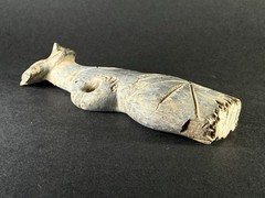 RARE ANCIENT VINCA NEOLITHIC STONE CARVED STATUETTE OF ALIEN LIKE FIGURINE