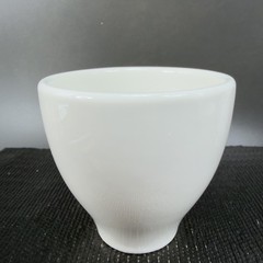 For Life Forlife White Stoneware Ceramic Footed Cups Tumblers Mugs Set 2 Marked