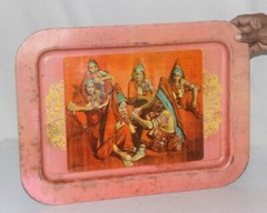 Old Iron Tray Village Women’s Talking Litho Print Home Wall Decor